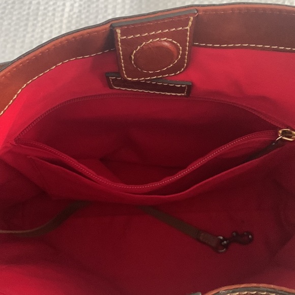 Dooney and Bourke Cross Body Ostrich Bucket Bag - Picture 6 of 12